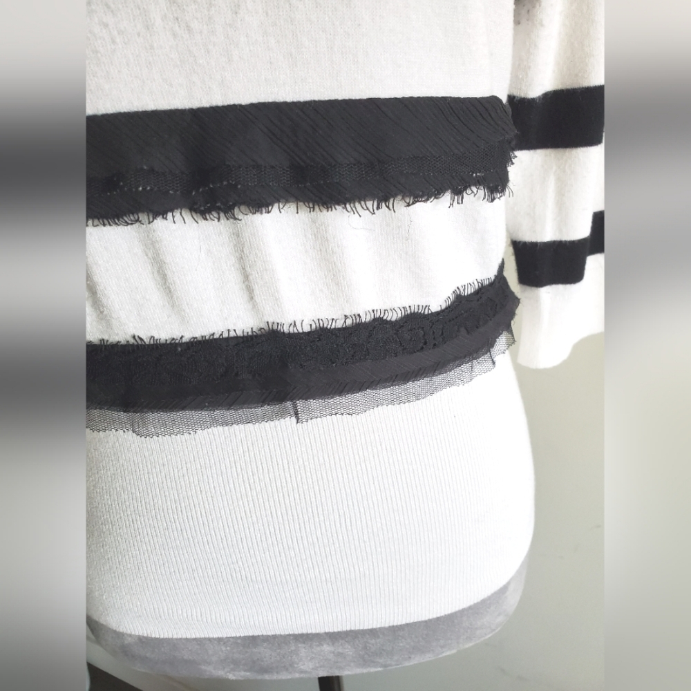 WHBM Stripes & Ruffles Top - Picture 5 of 10